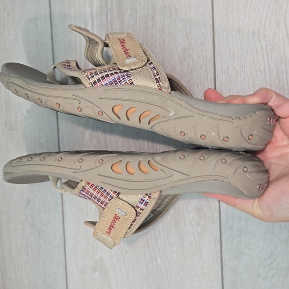 Skechers Women ReggaeOutdoor Lifestyle Loop Toe Casual Sandals Slide Shoes Sz 8 - Picture 10 of 12